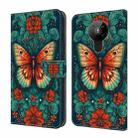 For Nokia 5.3 Crystal Painted Leather Phone case(Flower Butterfly) - 1