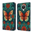 For Nokia G20 Crystal Painted Leather Phone case(Flower Butterfly) - 1