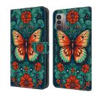 For Nokia G21/G11 Crystal Painted Leather Phone case(Flower Butterfly) - 1