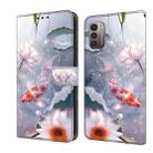 For Nokia G21/G11 Crystal Painted Leather Phone case(Koi) - 1