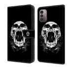 For Nokia G21/G11 Crystal Painted Leather Phone case(Skull) - 1