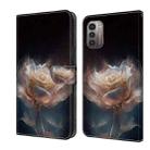 For Nokia G21/G11 Crystal Painted Leather Phone case(Peony) - 1