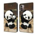 For Nokia G21/G11 Crystal Painted Leather Phone case(Panda) - 1