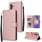 For Samsung Galaxy A55 5G 3-Card Slots Multifunctional Leather Phone Case(Rose Gold) - 1