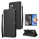 For Samsung Galaxy A35 5G 3-Card Slots Multifunctional Leather Phone Case(Black) - 1