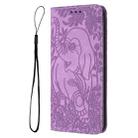 For iPhone 16 Pro Max Retro Elephant Embossed Leather Phone Case(Purple) - 2