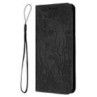 For iPhone 16 Pro Retro Elephant Embossed Leather Phone Case(Black) - 2