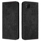 For Xiaomi Redmi 9C / 10A Retro Elephant Embossed Leather Phone Case(Black) - 1