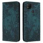For Xiaomi Redmi 9C / 10A Retro Elephant Embossed Leather Phone Case(Green) - 1