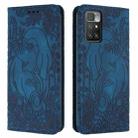 For Xiaomi Redmi 10 / 10 Prime Retro Elephant Embossed Leather Phone Case(Blue) - 1