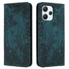 For Xiaomi Redmi 12 4G Retro Elephant Embossed Leather Phone Case(Green) - 1