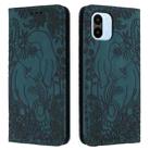For Xiaomi Redmi A1 Retro Elephant Embossed Leather Phone Case(Green) - 1