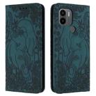 For Xiaomi Redmi A1+ Retro Elephant Embossed Leather Phone Case(Green) - 1