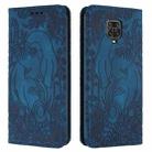 For Xiaomi Redmi Note 9 Pro / Note 9 Pro Max Retro Elephant Embossed Leather Phone Case(Blue) - 1