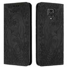For Xiaomi Redmi Note 9 Pro / Note 9 Pro Max Retro Elephant Embossed Leather Phone Case(Black) - 1