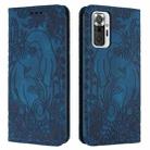 For Xiaomi Redmi Note 10 Pro 4G Retro Elephant Embossed Leather Phone Case(Blue) - 1