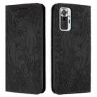 For Xiaomi Redmi Note 10 Pro 4G Retro Elephant Embossed Leather Phone Case(Black) - 1