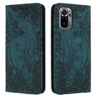 For Xiaomi Redmi Note 10 / Note 10S 4G Retro Elephant Embossed Leather Phone Case(Green) - 1