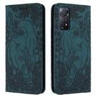 For Xiaomi Redmi Note 11 Pro 4G / 5G Global Retro Elephant Embossed Leather Phone Case(Green) - 1