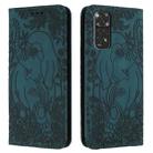For Xiaomi Redmi Note 11 / Note 11S 4G Global Retro Elephant Embossed Leather Phone Case(Green) - 1