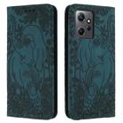 For Xiaomi Redmi Note 12 4G Global Retro Elephant Embossed Leather Phone Case(Green) - 1