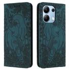 For Xiaomi Redmi Note 13 4G Retro Elephant Embossed Leather Phone Case(Green) - 1