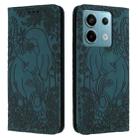 For Xiaomi Redmi Note 13 Pro 5G Retro Elephant Embossed Leather Phone Case(Green) - 1
