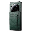 For Xiaomi 13 Ultra Crocodile Texture Card Bag Design Full Coverage Phone Case(Green) - 1