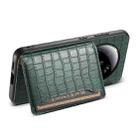 For Xiaomi 13 Ultra Crocodile Texture Card Bag Design Full Coverage Phone Case(Green) - 4