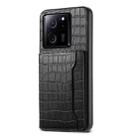 For Xiaomi Redmi K60 Ultra/13T/13T Pro Crocodile Texture Card Bag Design Full Coverage Phone Case(Black) - 1