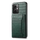 For Xiaomi Redmi Note 12 4G Global Crocodile Texture Card Bag Design Full Coverage Phone Case(Green) - 1