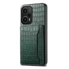 For Xiaomi Redmi Note 12 Turbo/Poco F5 Crocodile Texture Card Bag Design Full Coverage Phone Case(Green) - 1