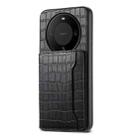 For Huawei Mate 60 Crocodile Texture Card Bag Design Full Coverage Phone Case(Black) - 1