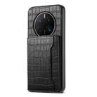 For Huawei Mate 50 Pro Crocodile Texture Card Bag Design Full Coverage Phone Case(Black) - 1