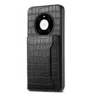 For Huawei Mate 40 Pro Crocodile Texture Card Bag Design Full Coverage Phone Case(Black) - 1