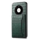 For Huawei Mate 40 Pro Crocodile Texture Card Bag Design Full Coverage Phone Case(Green) - 1