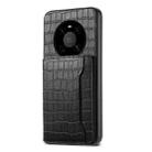 For Huawei Mate 40 Crocodile Texture Card Bag Design Full Coverage Phone Case(Black) - 1