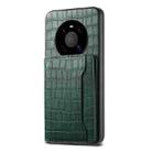 For Huawei Mate 40 Crocodile Texture Card Bag Design Full Coverage Phone Case(Green) - 1