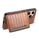 For Huawei Pura 80 5G Crocodile Texture Card Bag Design Full Coverage Phone Case(Brown) - 3