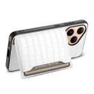 For Huawei Pura 80 5G Crocodile Texture Card Bag Design Full Coverage Phone Case(White) - 3