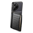 For Huawei Pura 80 Pro / 80 Pro+ 5G Crocodile Texture Card Bag Design Full Coverage Phone Case(Black) - 2