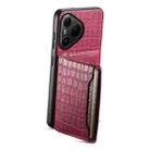 For Huawei Pura 80 Pro / 80 Pro+ 5G Crocodile Texture Card Bag Design Full Coverage Phone Case(Red) - 2