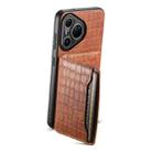 For Huawei Pura 80 Ultra 5G Crocodile Texture Card Bag Design Full Coverage Phone Case(Brown) - 2