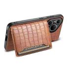 For Huawei Pura 80 Ultra 5G Crocodile Texture Card Bag Design Full Coverage Phone Case(Brown) - 3