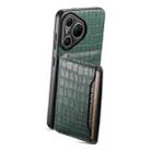 For Huawei Pura 80 Ultra 5G Crocodile Texture Card Bag Design Full Coverage Phone Case(Green) - 2