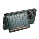 For Huawei Pura 80 Ultra 5G Crocodile Texture Card Bag Design Full Coverage Phone Case(Green) - 3