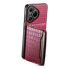 For Huawei Pura 80 Ultra 5G Crocodile Texture Card Bag Design Full Coverage Phone Case(Red) - 2