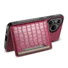 For Huawei Pura 80 Ultra 5G Crocodile Texture Card Bag Design Full Coverage Phone Case(Red) - 3