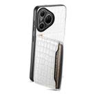 For Huawei Pura 80 Ultra 5G Crocodile Texture Card Bag Design Full Coverage Phone Case(White) - 2
