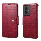 For Honor 100 Denior Crocodile Texture Oil Edge Leather Phone Case(Rose Red) - 1